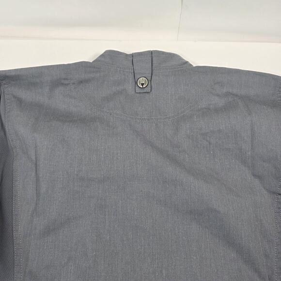 Chef Works Chef Coat Jacket Mens XL Gray Double Breast French Cuff Vented Sides - Picture 8 of 10